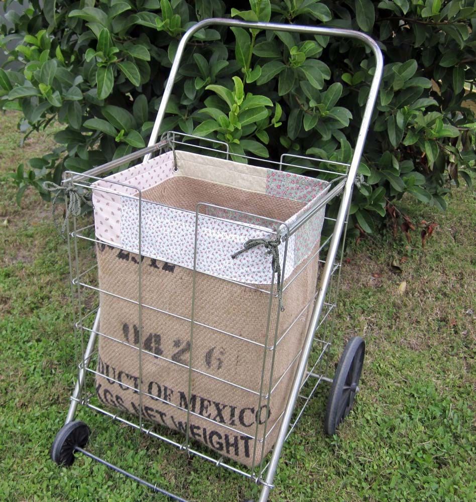 Vintage Floral Shopping Cart Liner