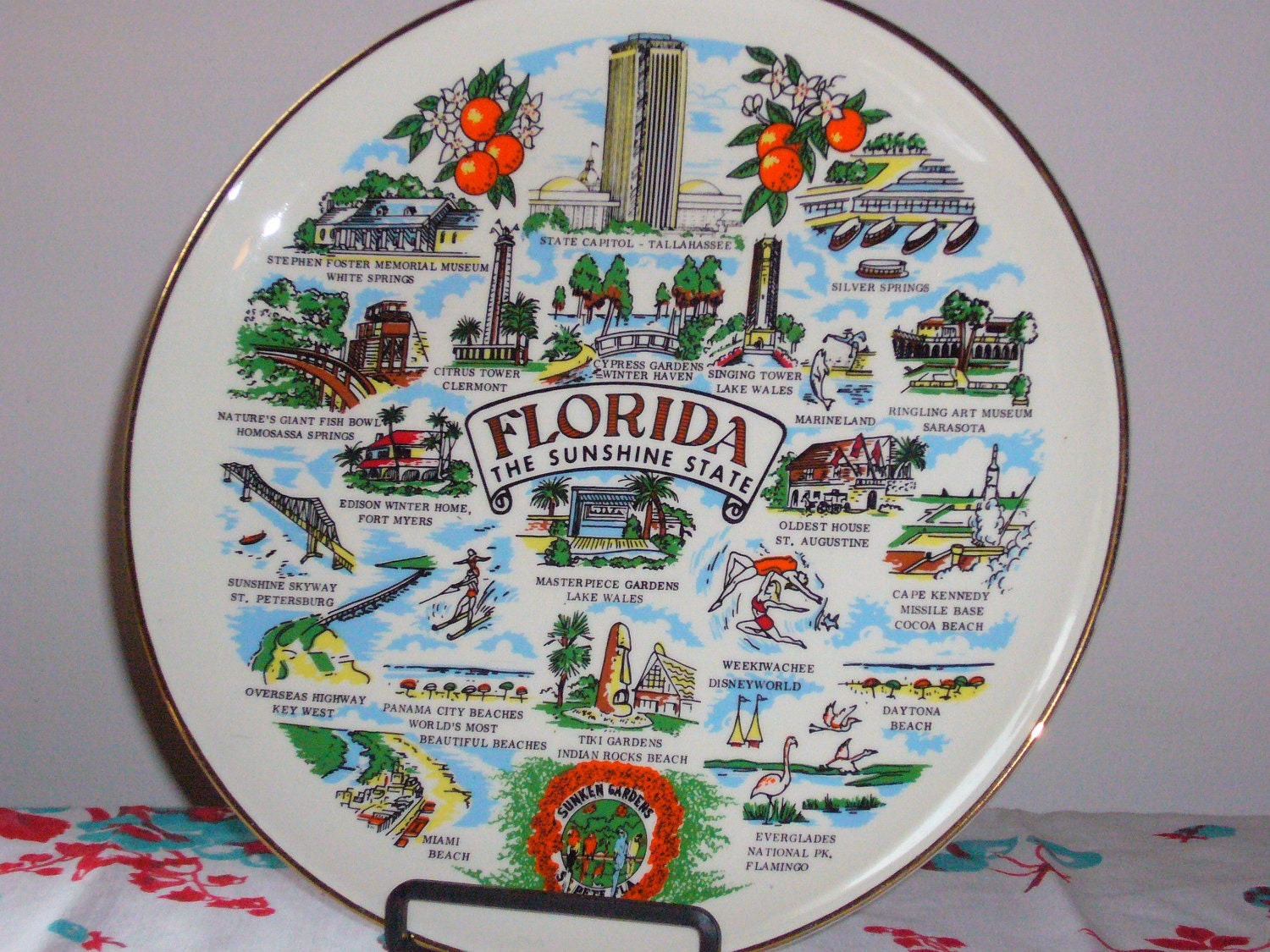 Florida Souvenir Plate