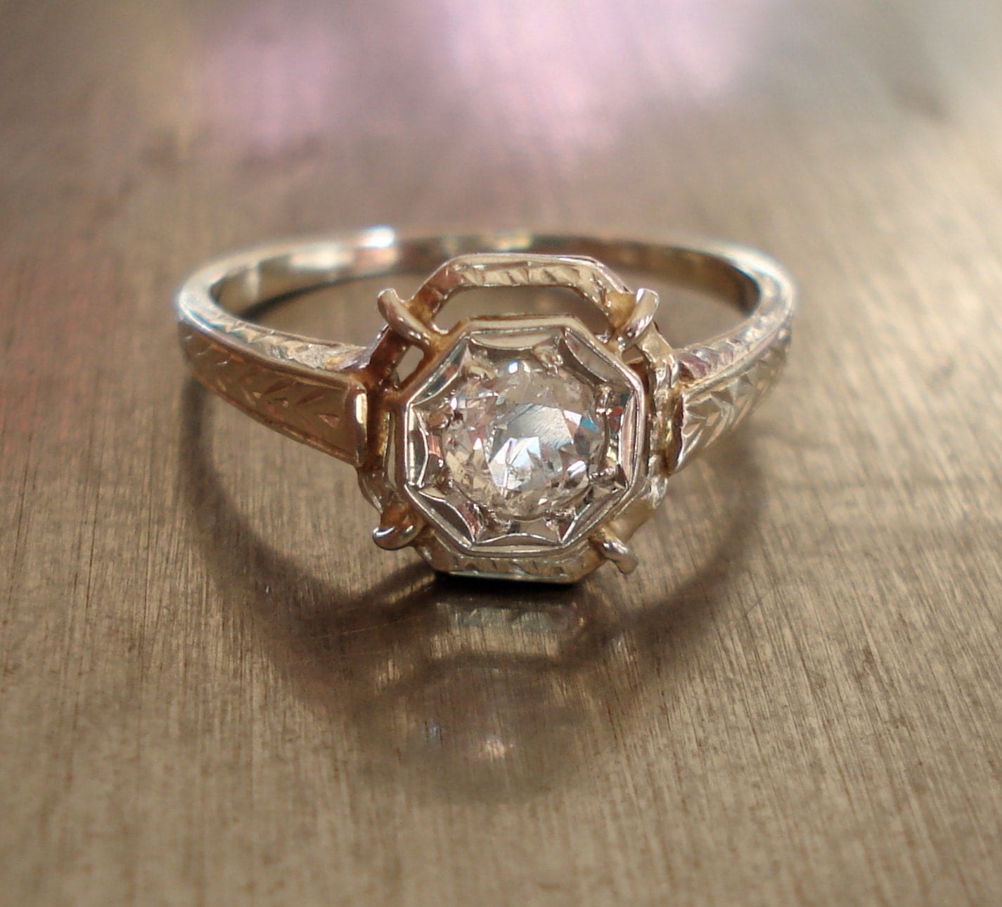 Antique Art Deco Diamond Engagement Ring   Il Fullxfull.305084843 