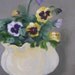 RESERVED!! Pretty as a Pansy - Original Oil Painting