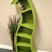 FREE SHIPPING, Handmade 6FT curved bookshelf,choose color below