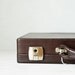 Vintage Suitcase - Dark Brown Retro Case - Made in Hungary - New - NEVER USED BEFORE - Gift for Him - Collectible