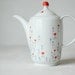 Vintage Blue Red Teapot - Jug - Pitcher - Made in GDR - Mother's Day Gift - Kitchen Decor - Collectible