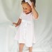 Hand knitted baby / children dress in soft pink with short sleeves and gift headband, girls fashion READY TO SHIP