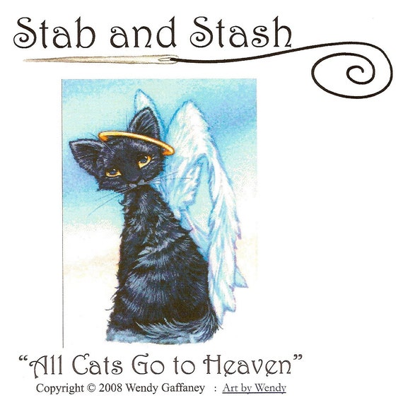 All Cats Go to Heaven Cross Stitch Pattern by Stab and Stash