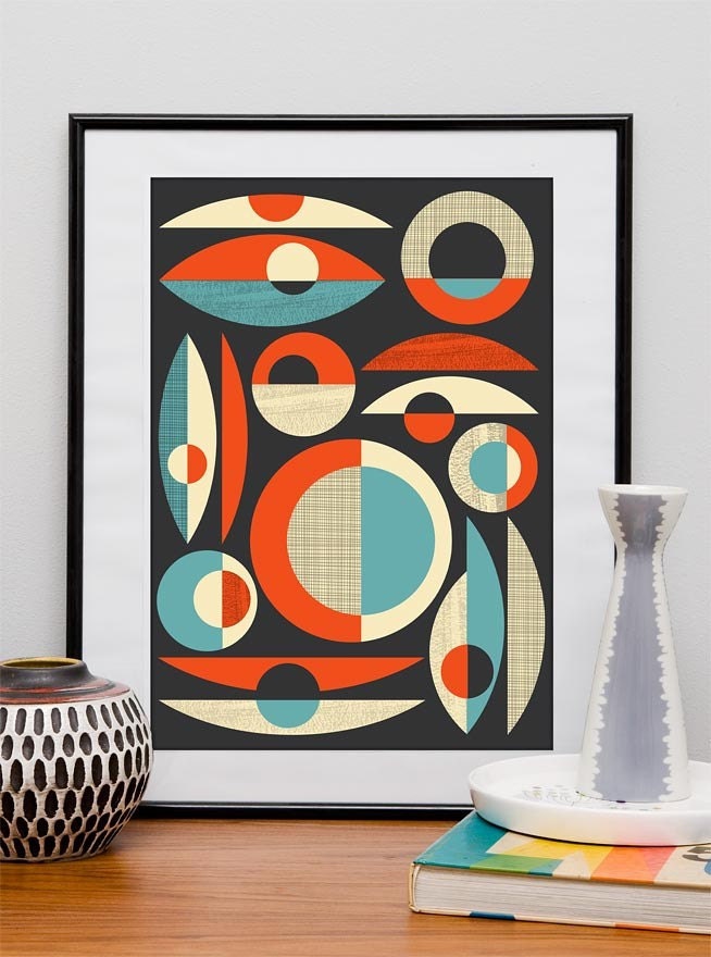 Mid Century Modern poster mid century print Abstract art