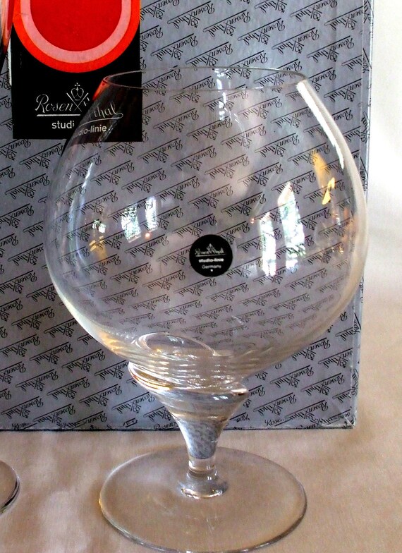 Rosenthal Crystal Brandy Snifters Set of Four in CALICE