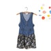 floral grunge denim mini vest dress, 90s, rampage