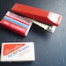 Vintage Retro Stapler Cool Red Industrial Office Supply with box of staples Less than 6