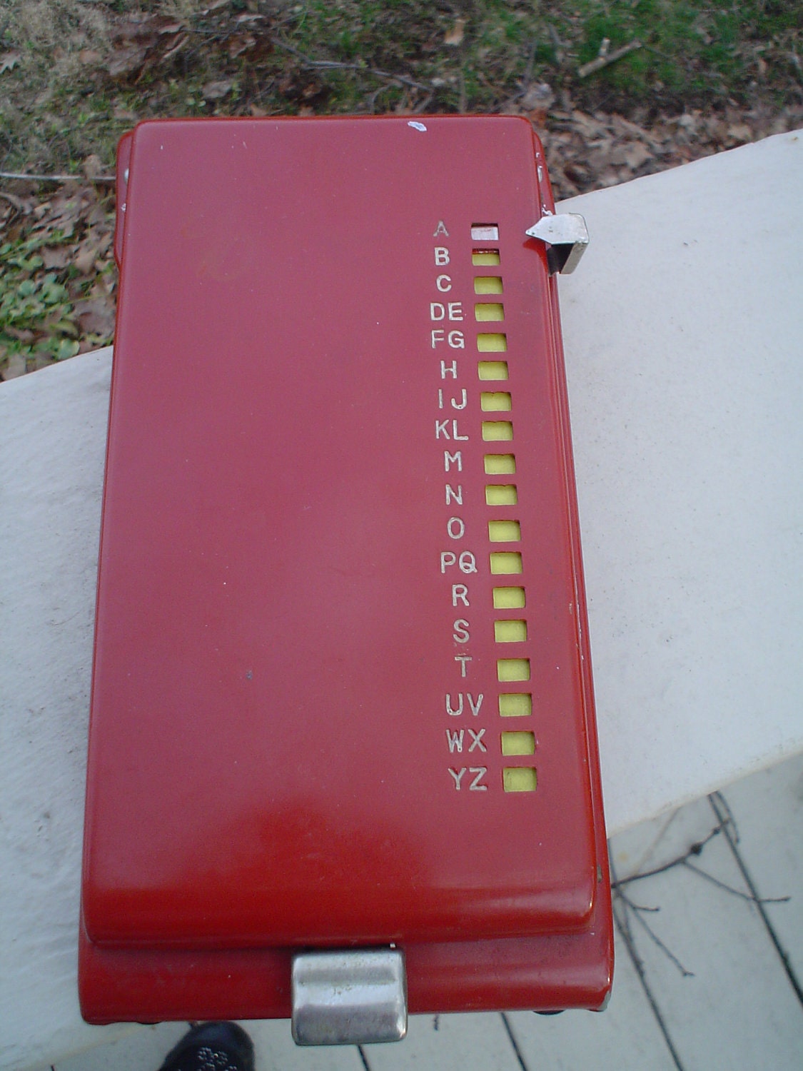 Vintage Red Metal Address Book Industrial 60s By Twobuttons4ever