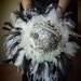 Reserved for CreoleGirl75 - Brooch Bouquet - Broach Bouquet - Black and White Bouquet - Silver Brooch Bouquet - Bridal Bouquet