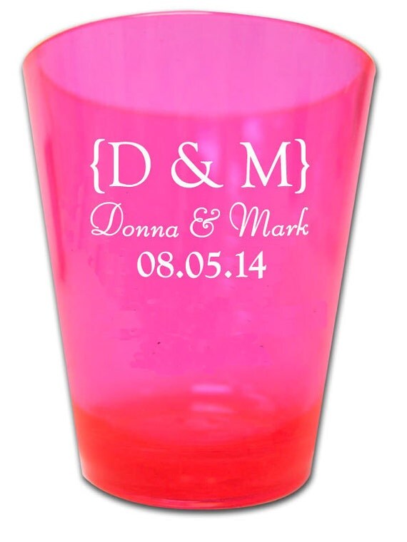 personalized plastic shot glasses