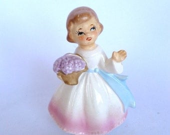 VINTAGE GIRL Waving FIGURINE