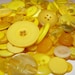 50 Sunshine Yellow Buttons Round Multi Sizes
