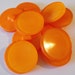10 Tangerine Round Shanked Buttons