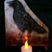 Halloween Illuminated Crow Decorative Plaque Decoration