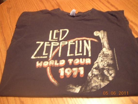 led zeppelin world tour 1971 t shirt