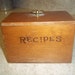 Vintage Wood Recipe Box