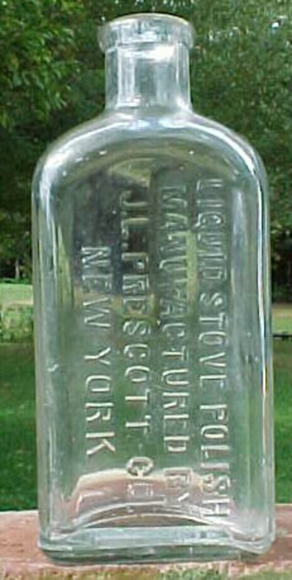 c1920s Liquid Stove Polish J. L. Prescott Co. New York Cork