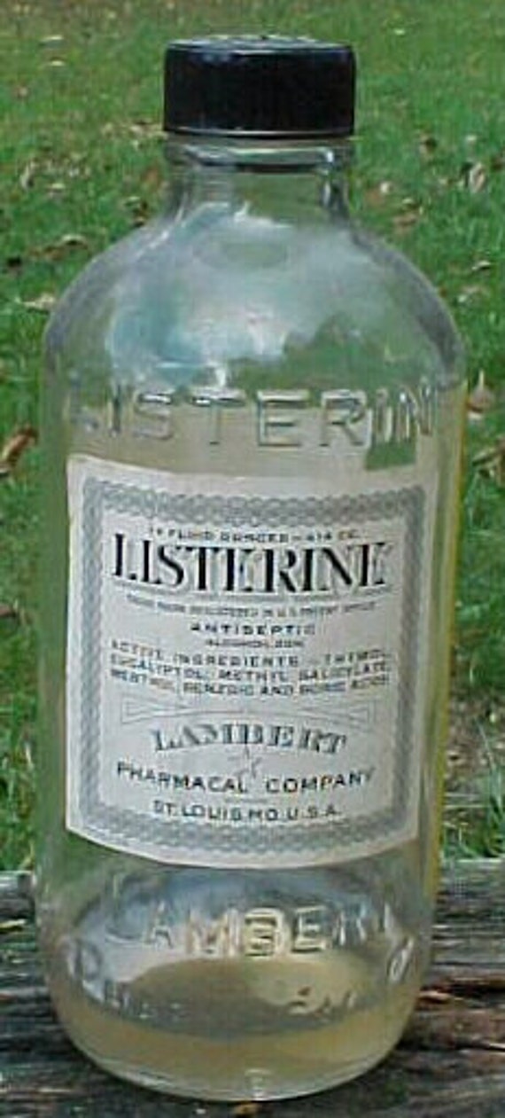 1958 Listerine Mouth Wash Bottle Lambert Pharmacal Company St.