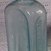 c1880 L. M. Green Prop. Woodbury, N.J. , Aqua Blown Glass Medicine bottle