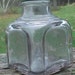 c1900 Carter's No. 247 Square Inkwell , Clear Glass Cork Top Inkwell Ink Bottle