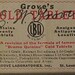 c1930s Grove's Bromo Quinine Cold Tablets The Grove Laboratories St. Louis, MO. , MEDICAL BOX