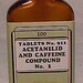 c1930s Tablets No. 911 Acetanilid and Caffeine Compound Eli Lilly & Company Indianapolis, Ind., Original Paper Labeled Medicine Bottle