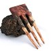 Amboyna Burl & Yew Hair Fork - 3 Prong