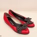 red ballet flats with bow