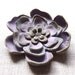 Lilac flower leather brooch or scarf pin