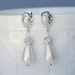 SALE Bridal Pearl Rhinestone Earrings Wedding Jewelry Crystal Dangling Orchid ER024LX
