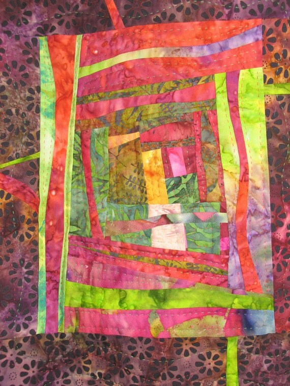 Fabric art wall hanging