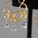 Aquamarines Earrings - Hoop Earrings - March Birthstone Earrings - Gold Earrings- Mother's Day Gift