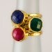 Gemstone Ring - Stackable Rings - Gold Rings - Emerald - Sapphire - Ruby - Bezel Rings - Stackable Rings -