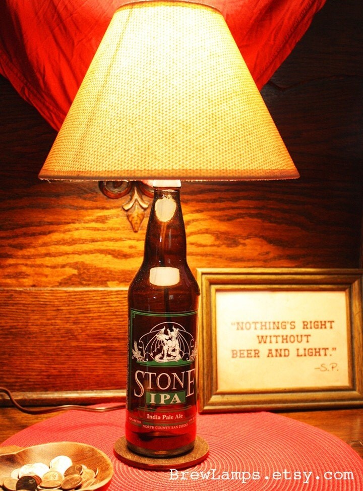 Beer Bottle Lamp Light Stone IPA Free US Shipping by BrewLamps