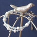 Pearls Beaded Bracelet Blue Amazonites Sterling Silver Chakra Bracelet June Birthstone, Heart Chakra Jewelry Wedding Bridal Gift for Her