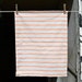 DISH TOWEL - linen orange stripe