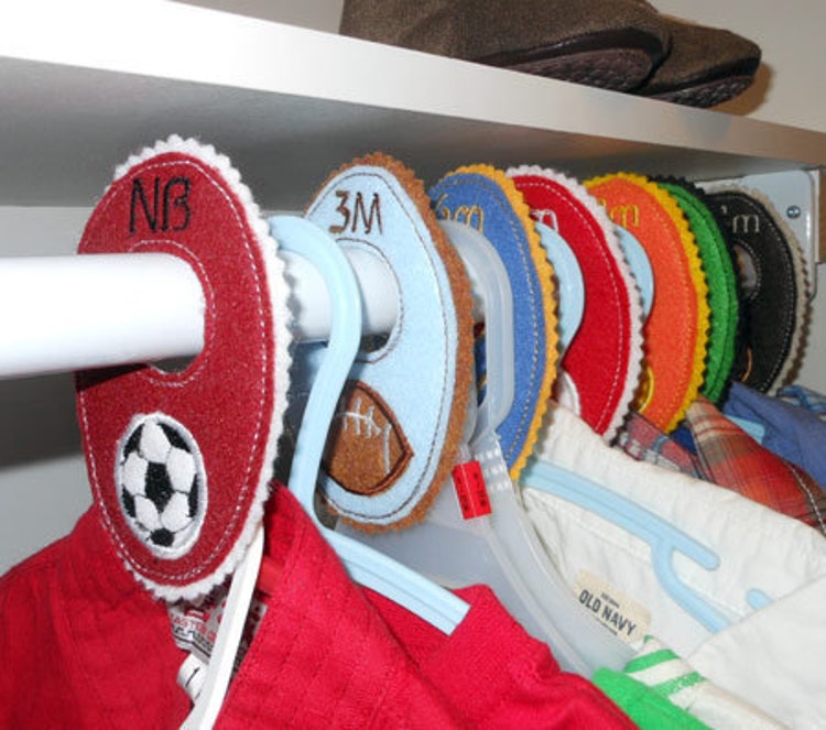 In The Hoop Baby Closet Organizer Tab Designs by NewfoundApplique