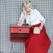 Sixtites Raspberry Red Long Pleated Skirt