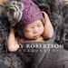 CLOSEOUT-3-6 MONHTS Dusty Purple Hat with Grey Flower