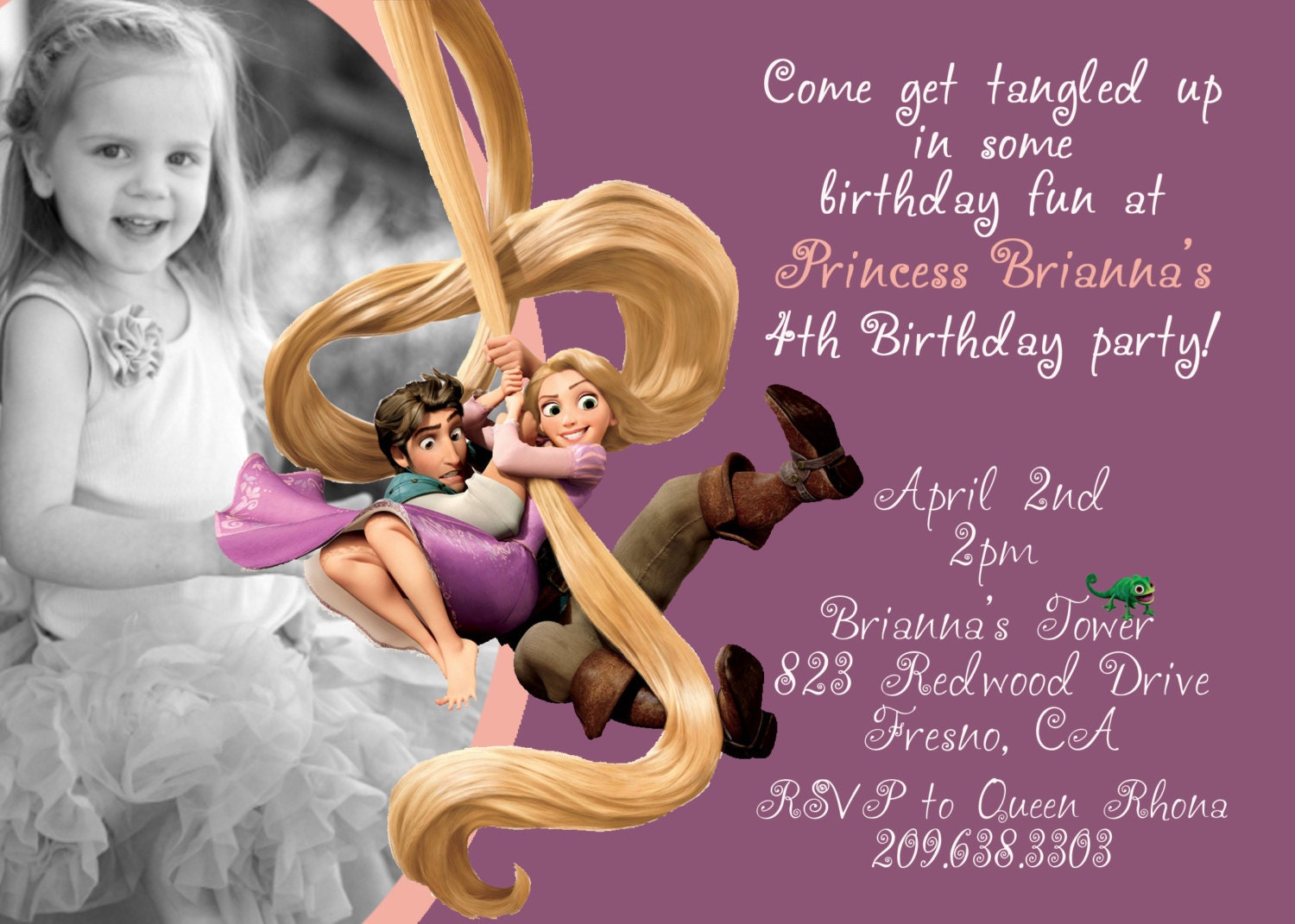 Rapunzel Party Invitation Template 10