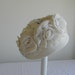 Vintage White Organdy and Floral Pillbox Hat by Valerie
