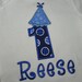 BOYS Blue Dot Birthday Party Hat Number One Personalized Name Onesie Shirt Baby Outfit First 1st 2nd 3rd 1 2 3