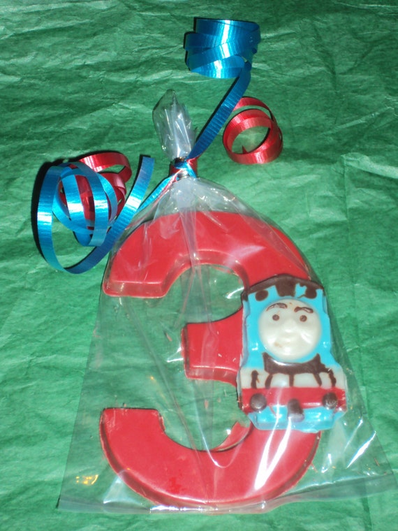 12 Thomas and Friends with Number or Letter Chocolate Favor Il_570xn
