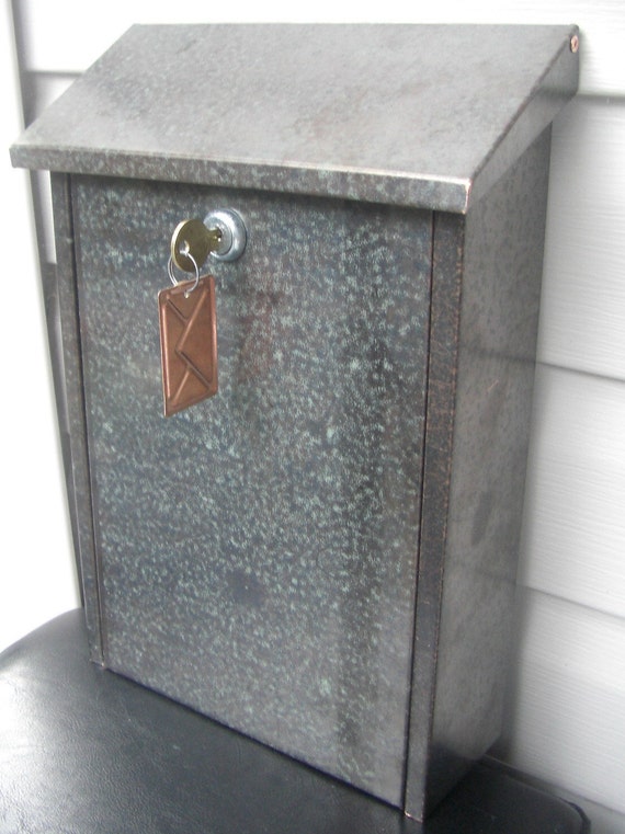 Wall mount patina copper mailbox 20 ounce