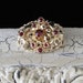 Vintage Red Rhinestone Brooch