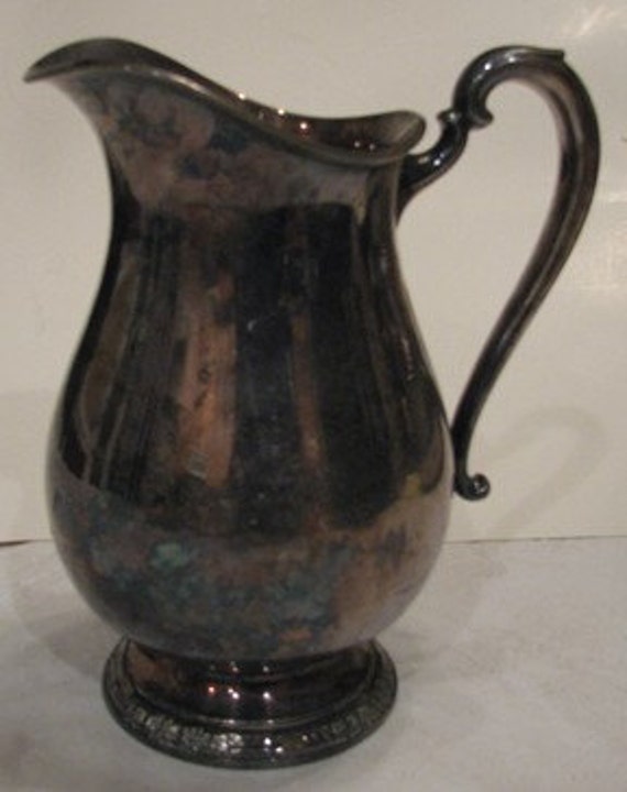 Items similar to Antique Silver Plated Water Pitcher Camille