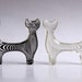 Reserved Abraham Palatnik Set of Two Lucite Cat Figurines - 60s