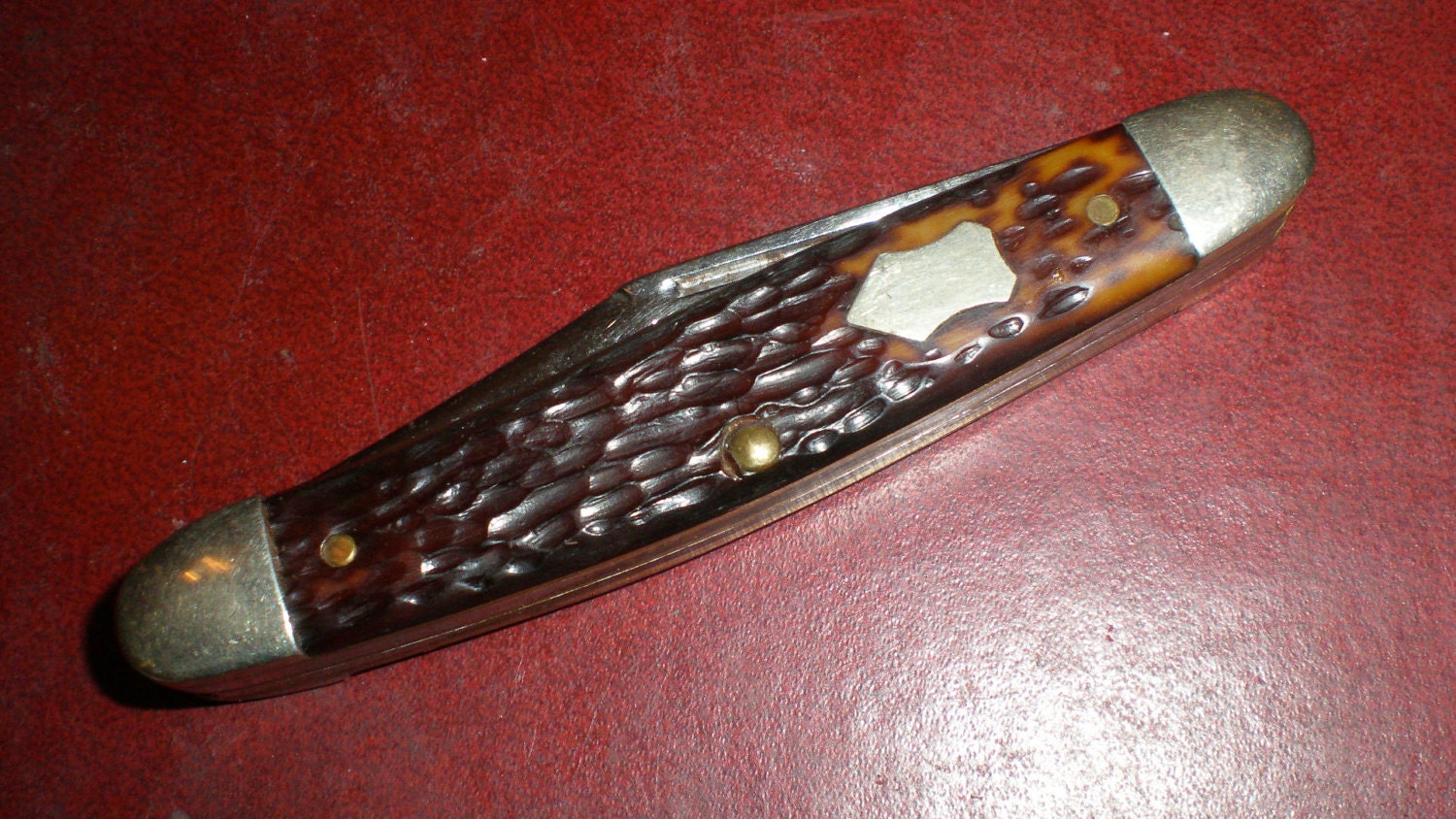 Pocket Knife Old WESTERN Jigged Delrin Stockman